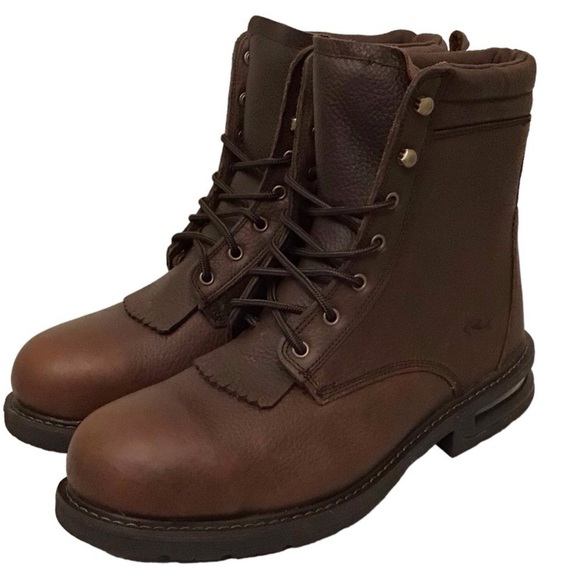 Roper 14EE NWOT Work Boots Mens Tumbled Leather Lace Brown 09-020-1431-0775 - Picture 1 of 11